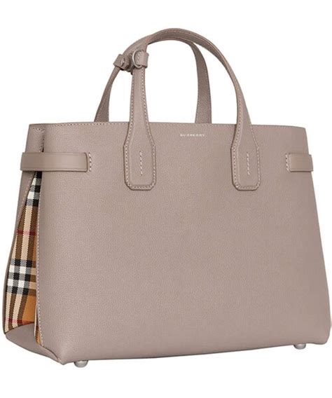 Burberry Banner Medium Derby Leather Tote Bag 